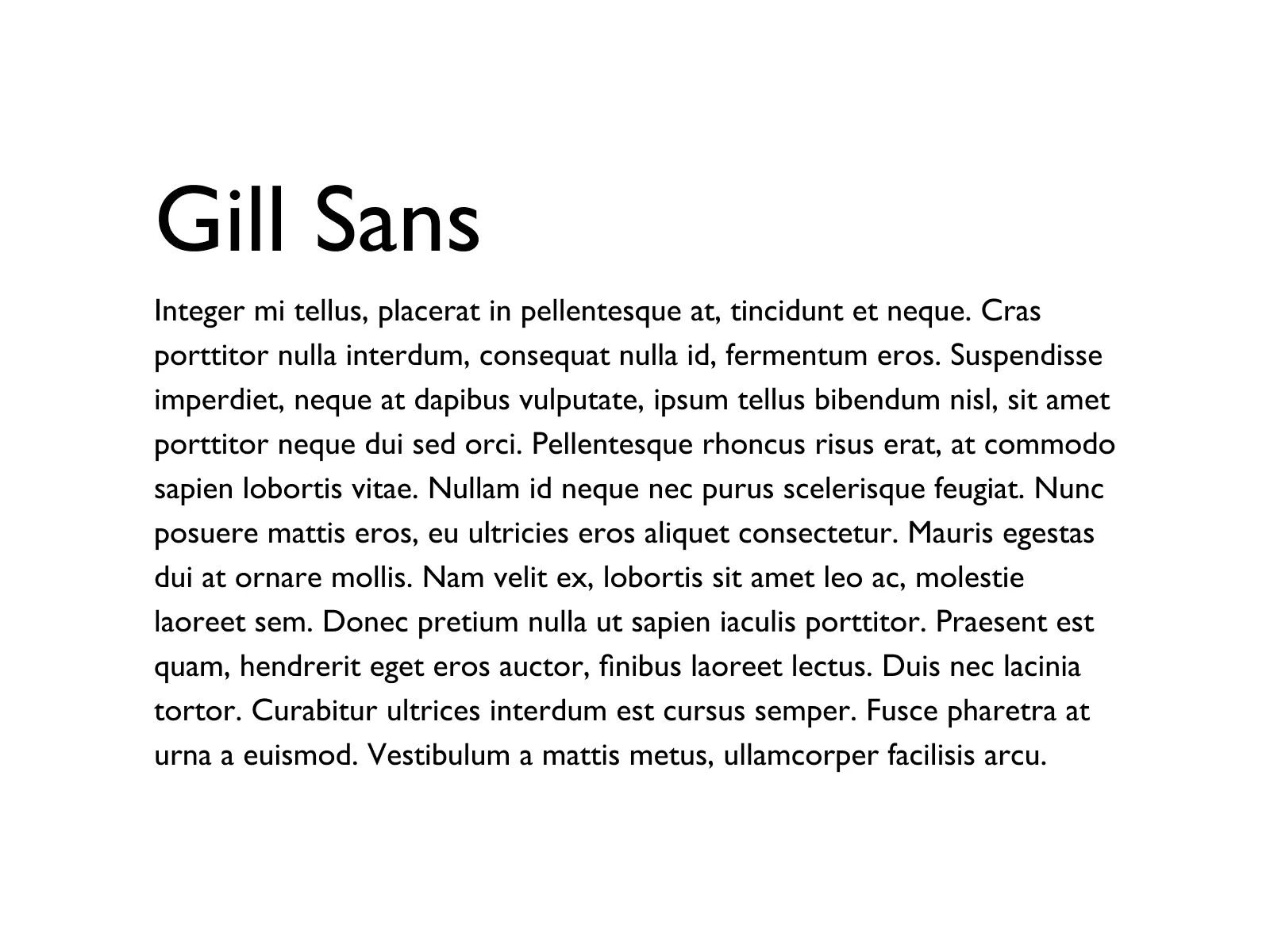 Gill Sans typeface