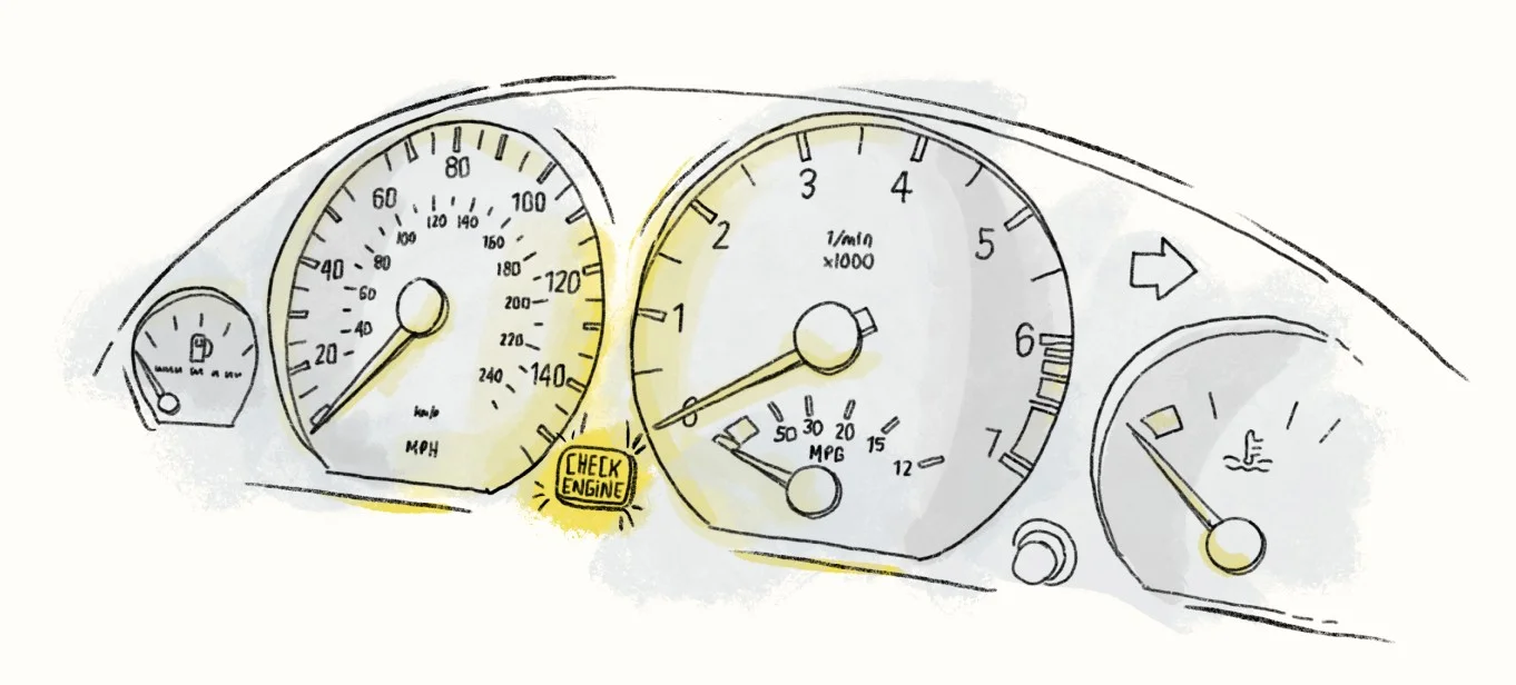 Check engine light of design feedback